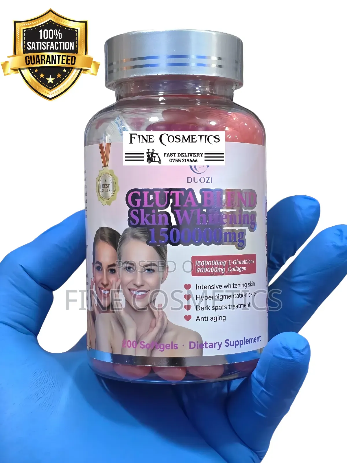Gluta White Mg Skin Whitening and Glowing Capsules