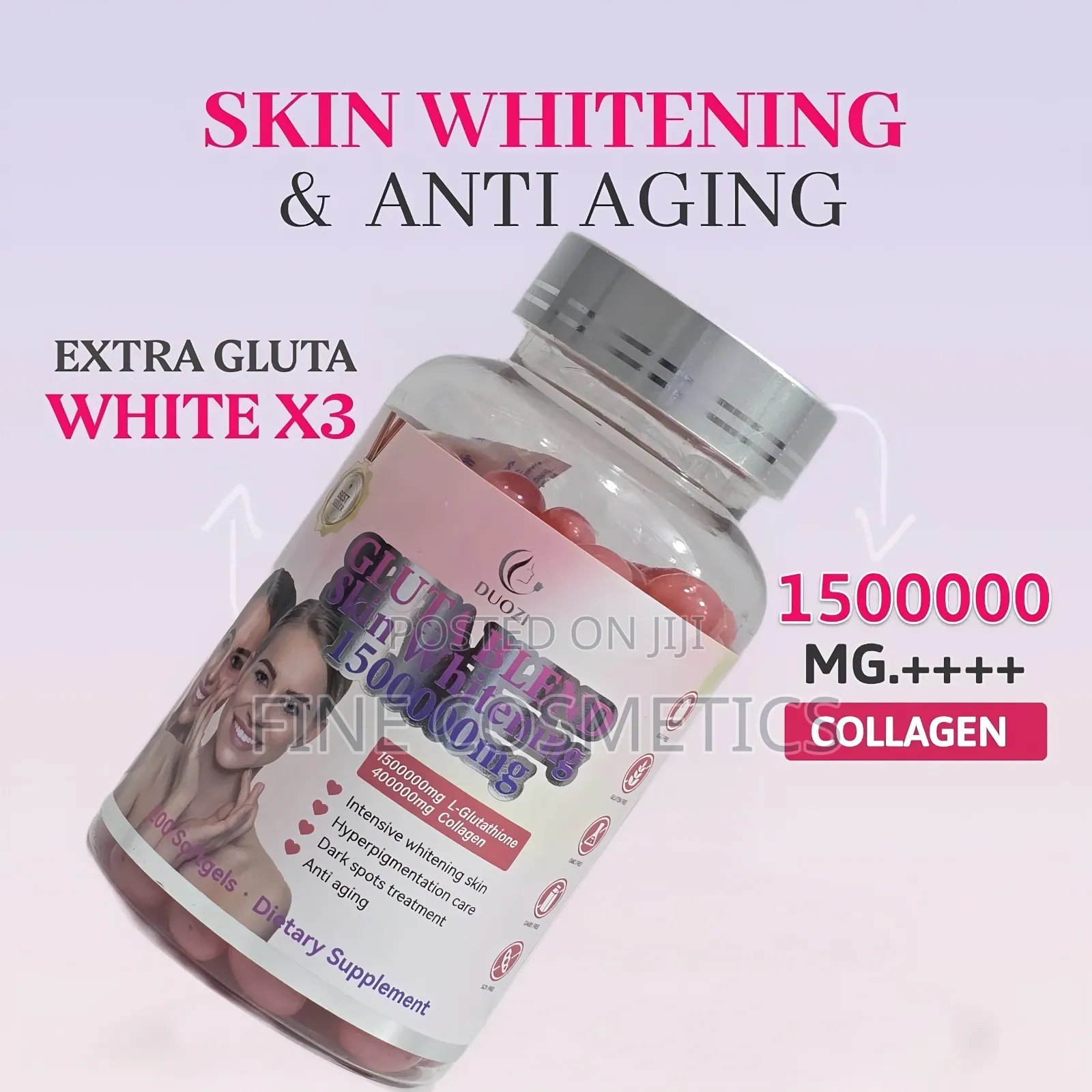 Gluta White Mg Skin Whitening and Glowing Capsules