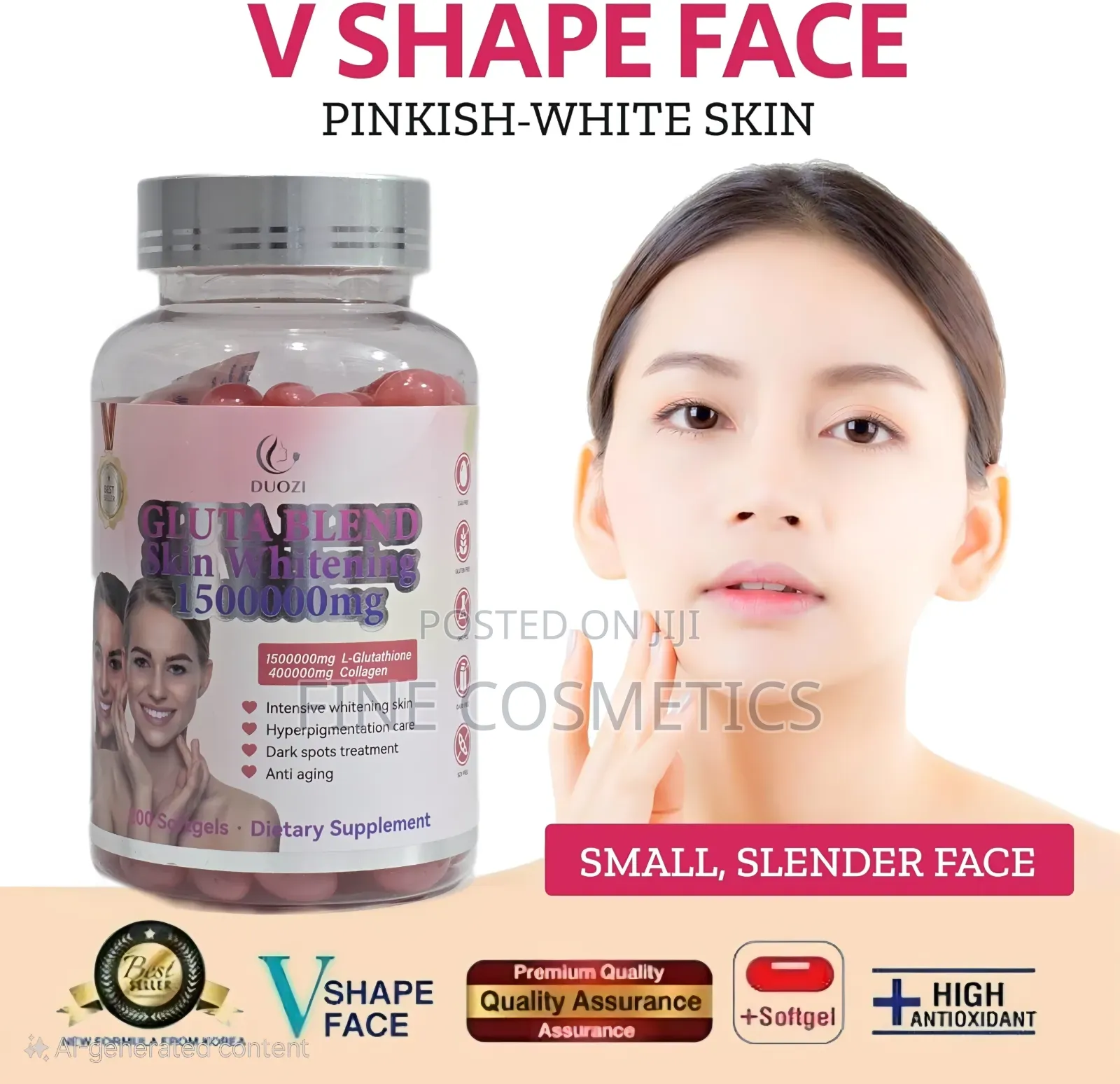 Gluta White Mg Skin Whitening and Glowing Capsules