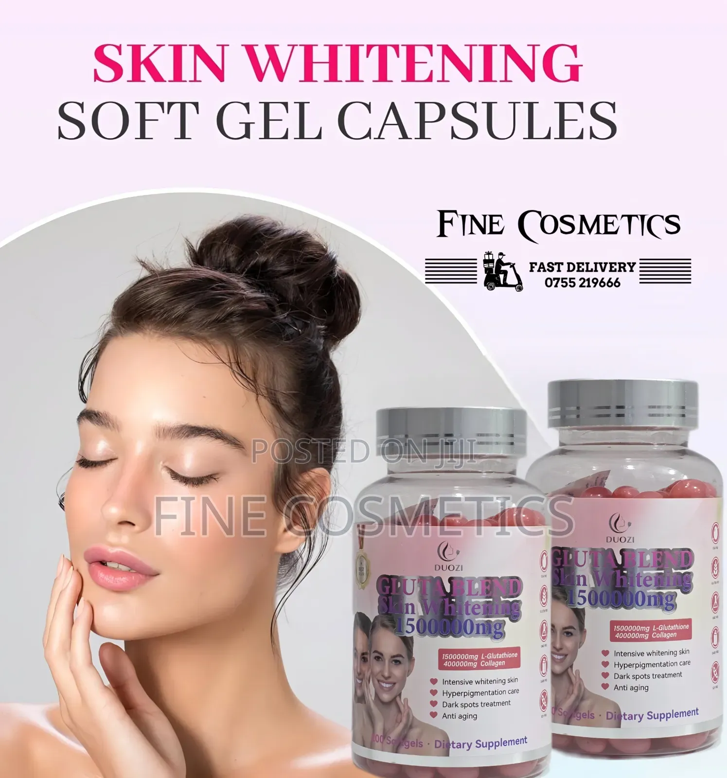 Gluta White Mg Skin Whitening and Glowing Capsules