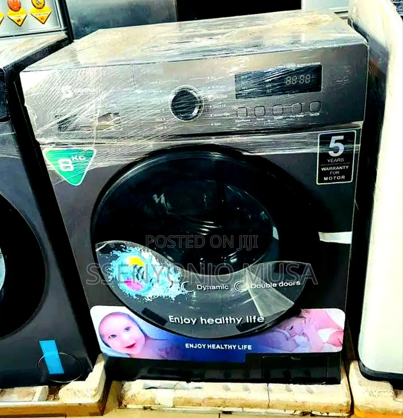 Sayona 8kg Automatic Front Loading Washing Machine - Gray