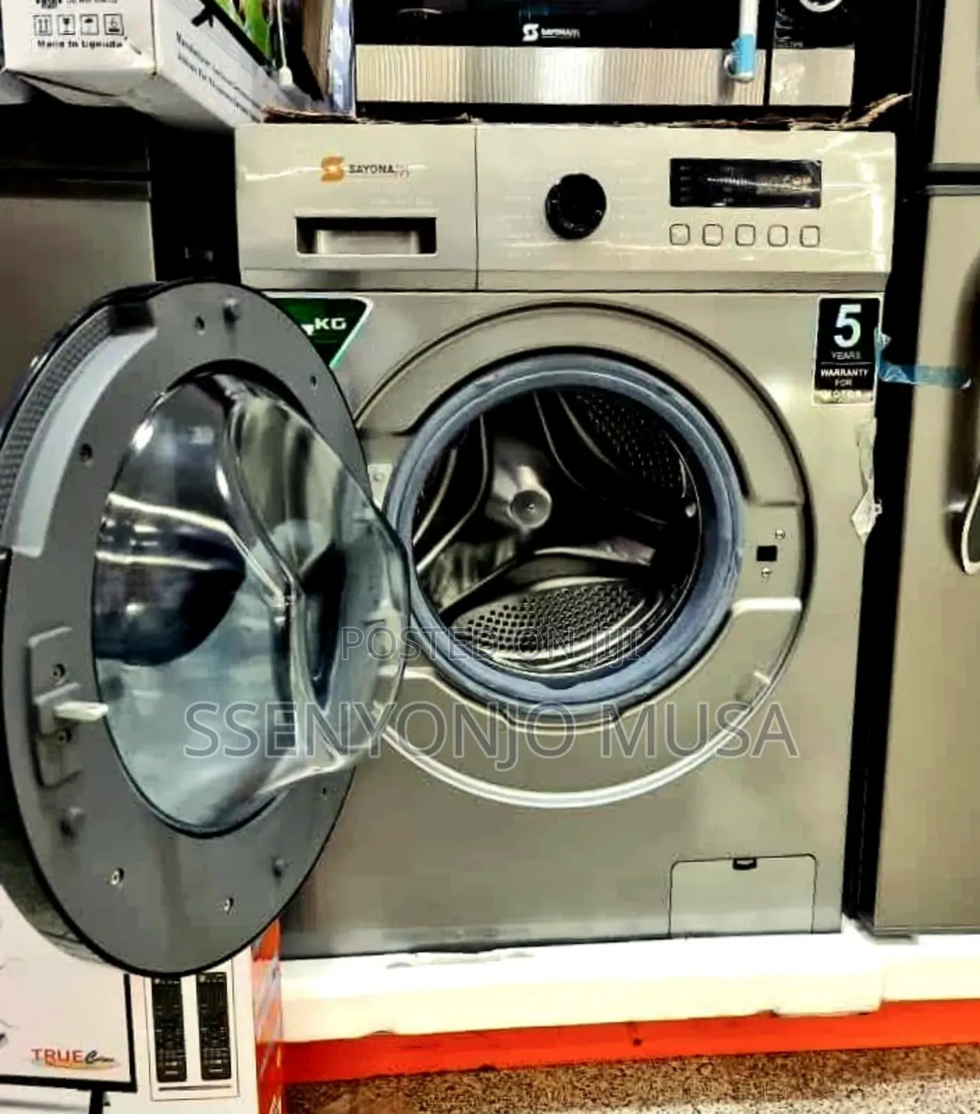 Sayona 8kg Automatic Front Loading Washing Machine - Gray