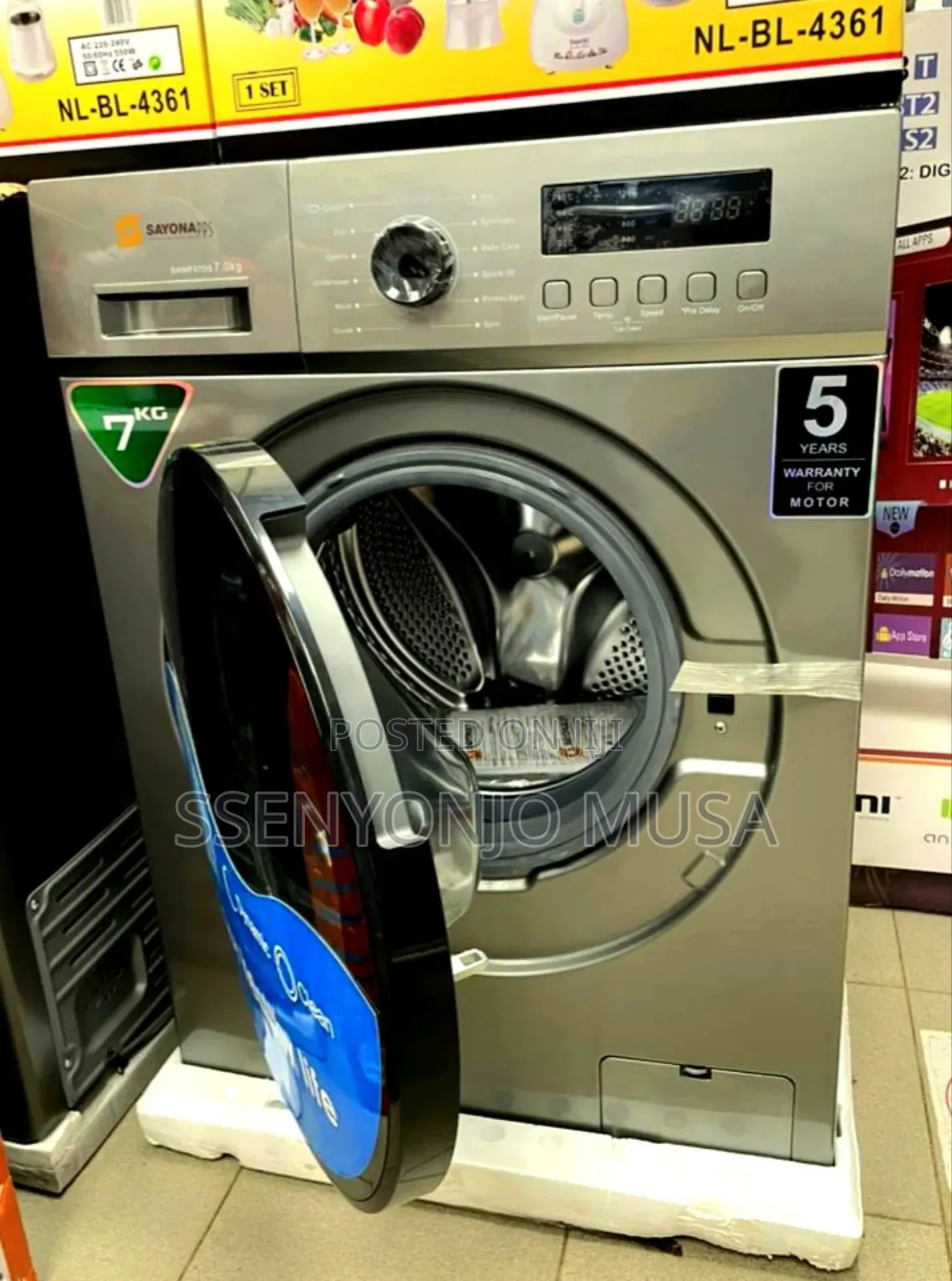 Sayona Washing Machine 7kg Automatic Front Loading - Silver