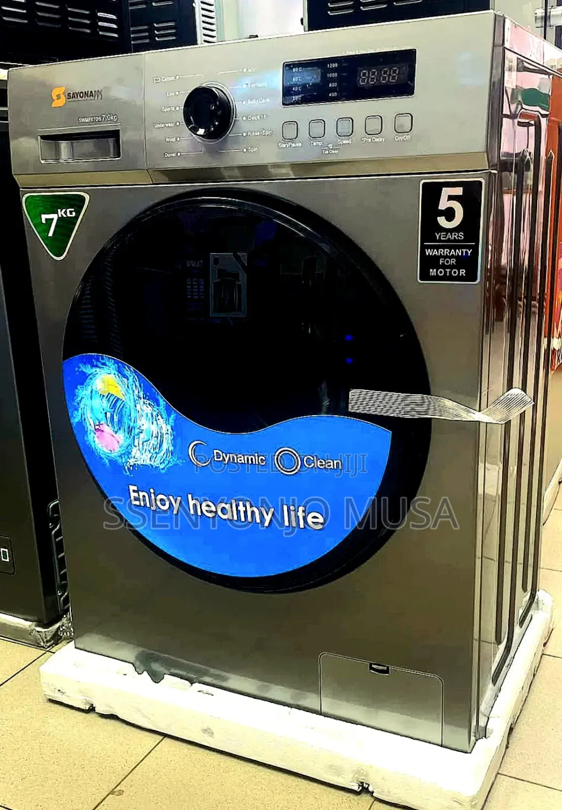 Sayona Washing Machine 7kg Automatic Front Loading - Silver