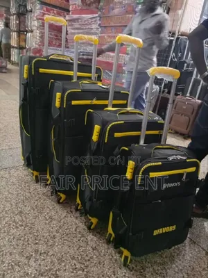 Original Cloth Suitcases. Full Set of 4pcs. ( Black)