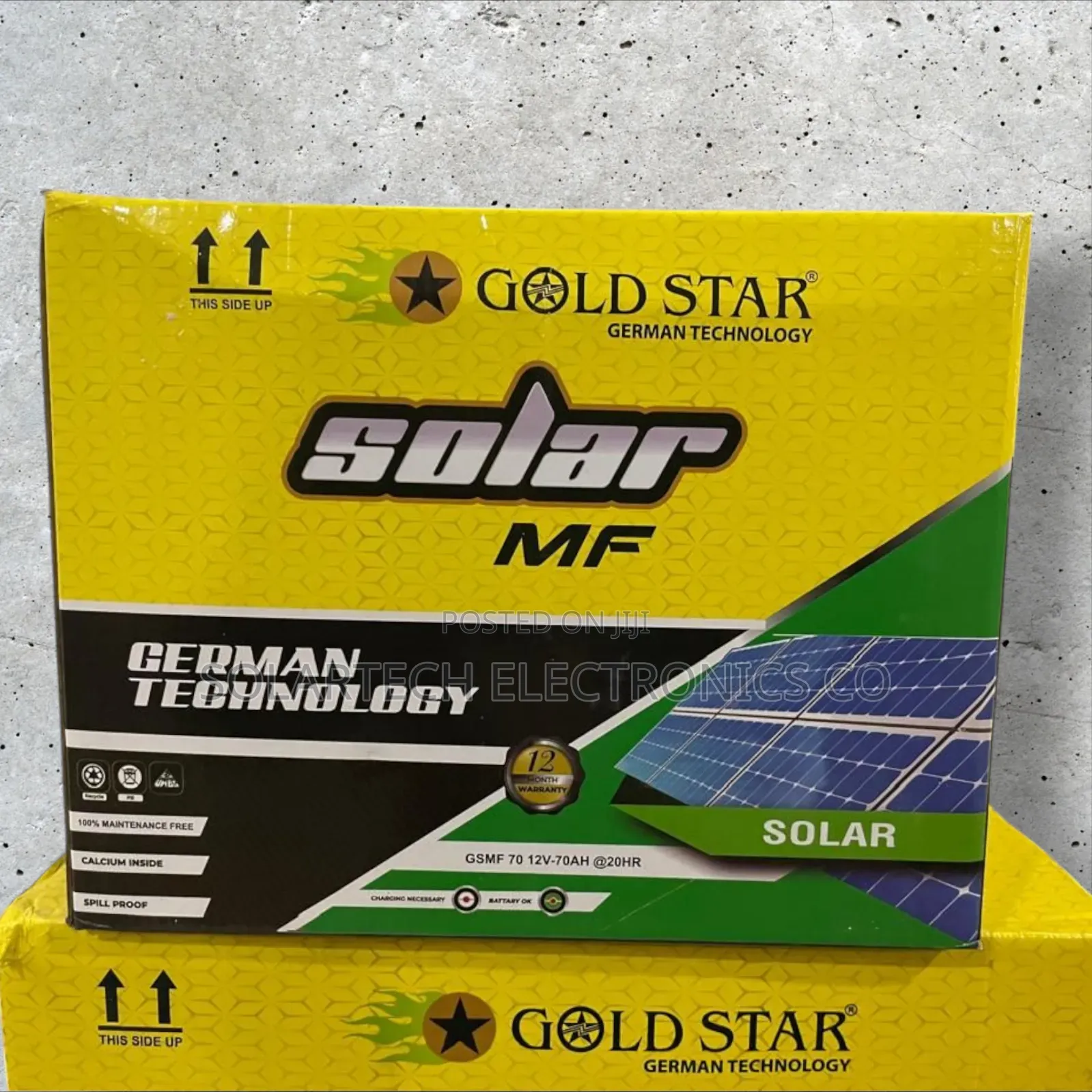 70ah German Technology Gold Star Mf Solar Batteries Hema