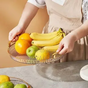 3 Pieces of Round Food Tray Fruit Tea Table