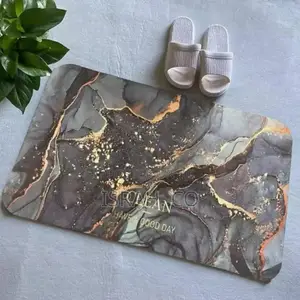Bathroom Rugs Gray Marble 60x40 Cm Velvet