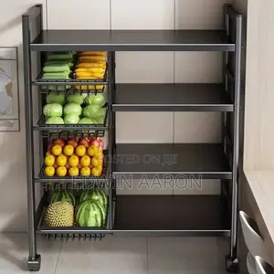 Multi Layer Storage Rack - Black