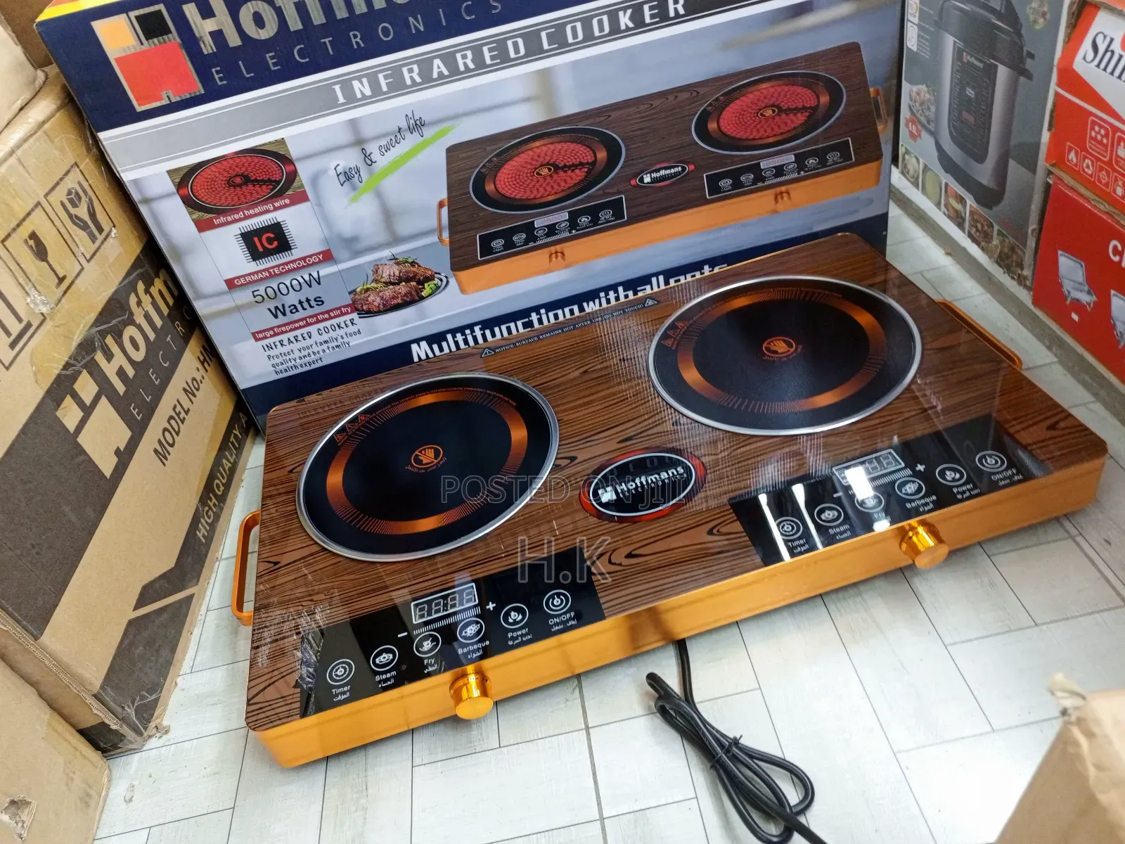 Hoffmans Double Burner Infrared Cooker
