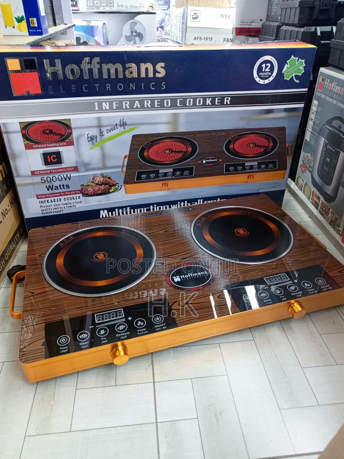 Hoffmans Double Burner Infrared Cooker