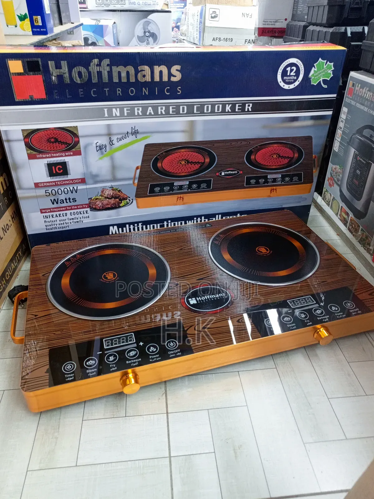 Hoffmans Double Burner Infrared Cooker