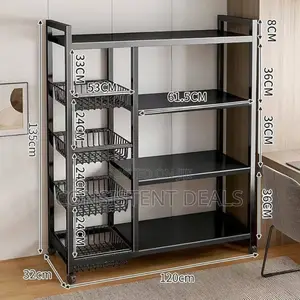 Multifunctional Movable Kitchen Storage Rack
