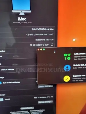 Desktop Computer Apple iMac 16GB Intel Core I7 SSD 1.5T