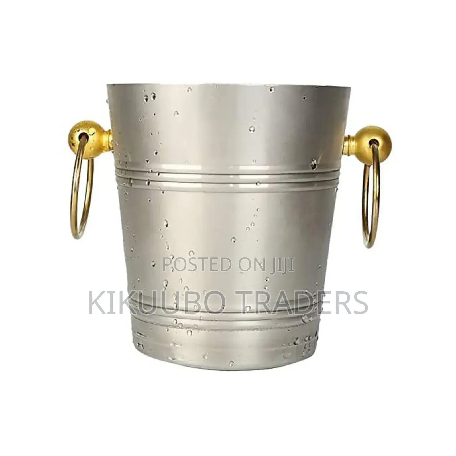 French Silver Plated Ice Bucket With Gold Plated Handles