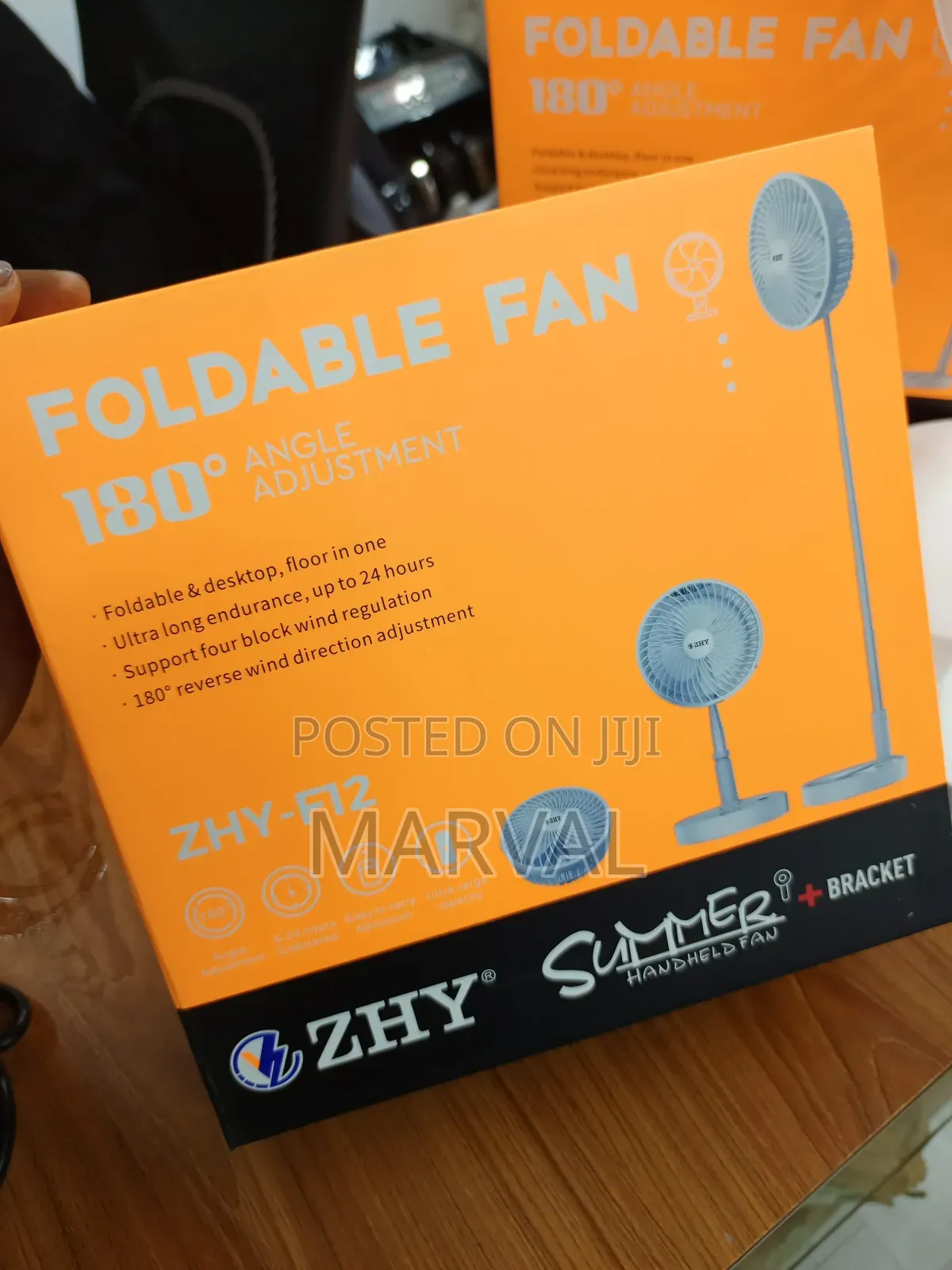 Foldable Fan 180 Angle Adjustment
