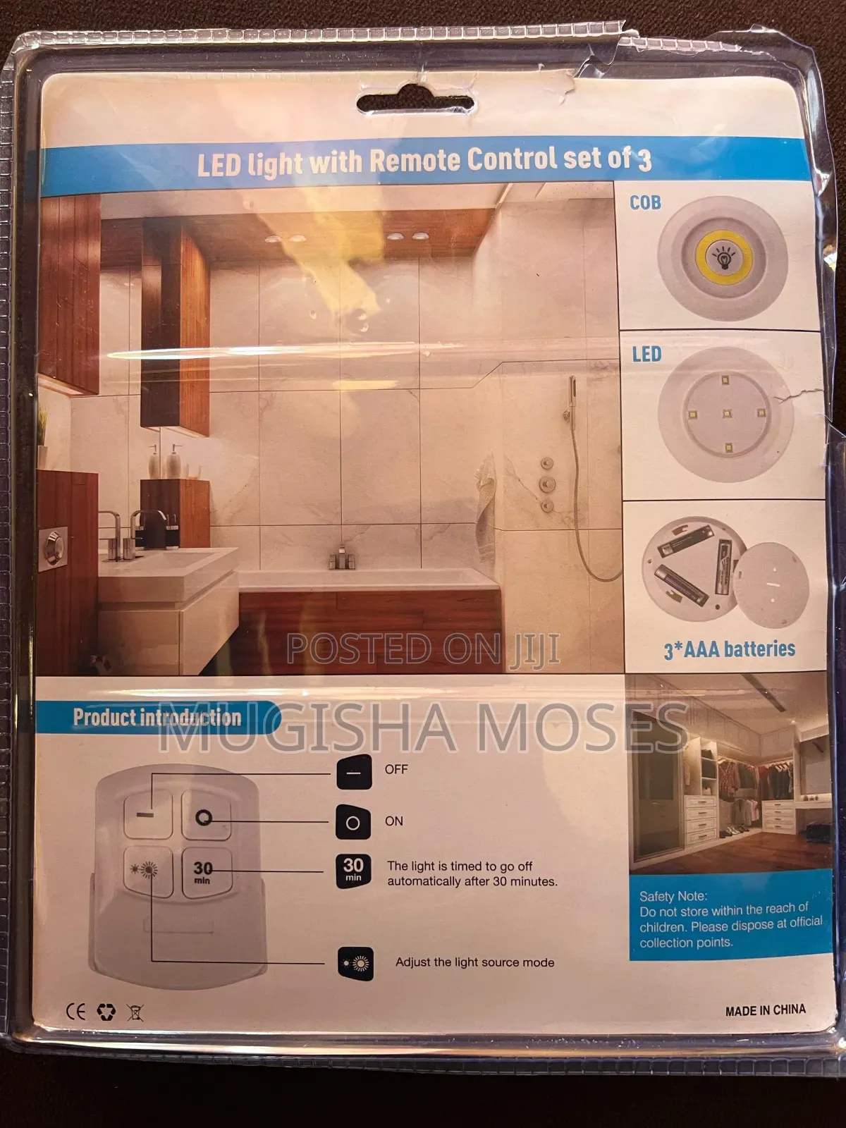 Led Light With Remote Control Set of 3.