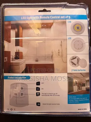 Led Light With Remote Control Set of 3.