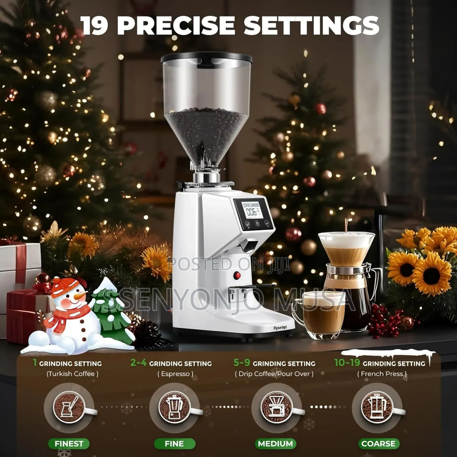 Flyseago Commercial Coffee Grinder
