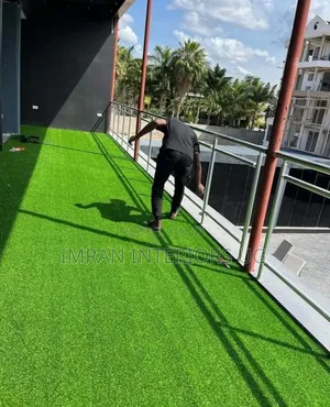 Good Looking Artificial Grass Carpet at Balcony Available.