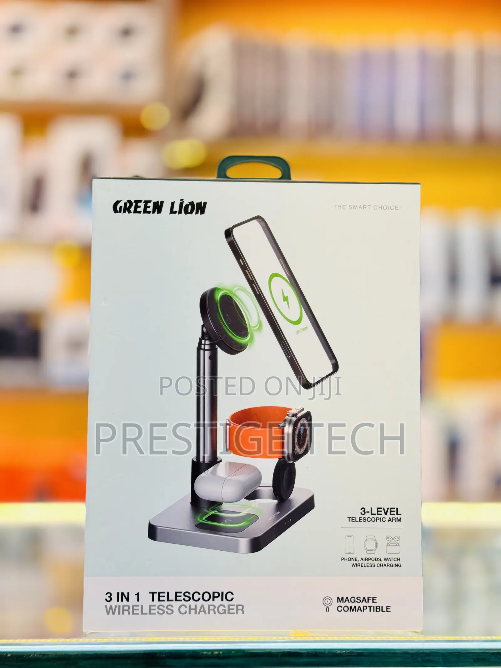 Greenlion 3in1 Telescopic Wireless Charger With Magsafe