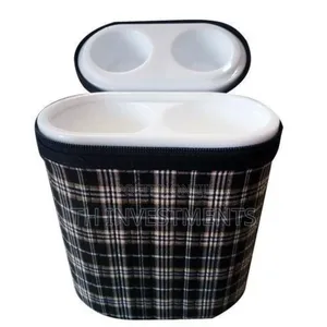 Checked Double Baby Bottle Milk Warmer - Dark Blue 