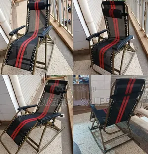 Foldable Inclining Rocking Deck Metallic Frame Chair