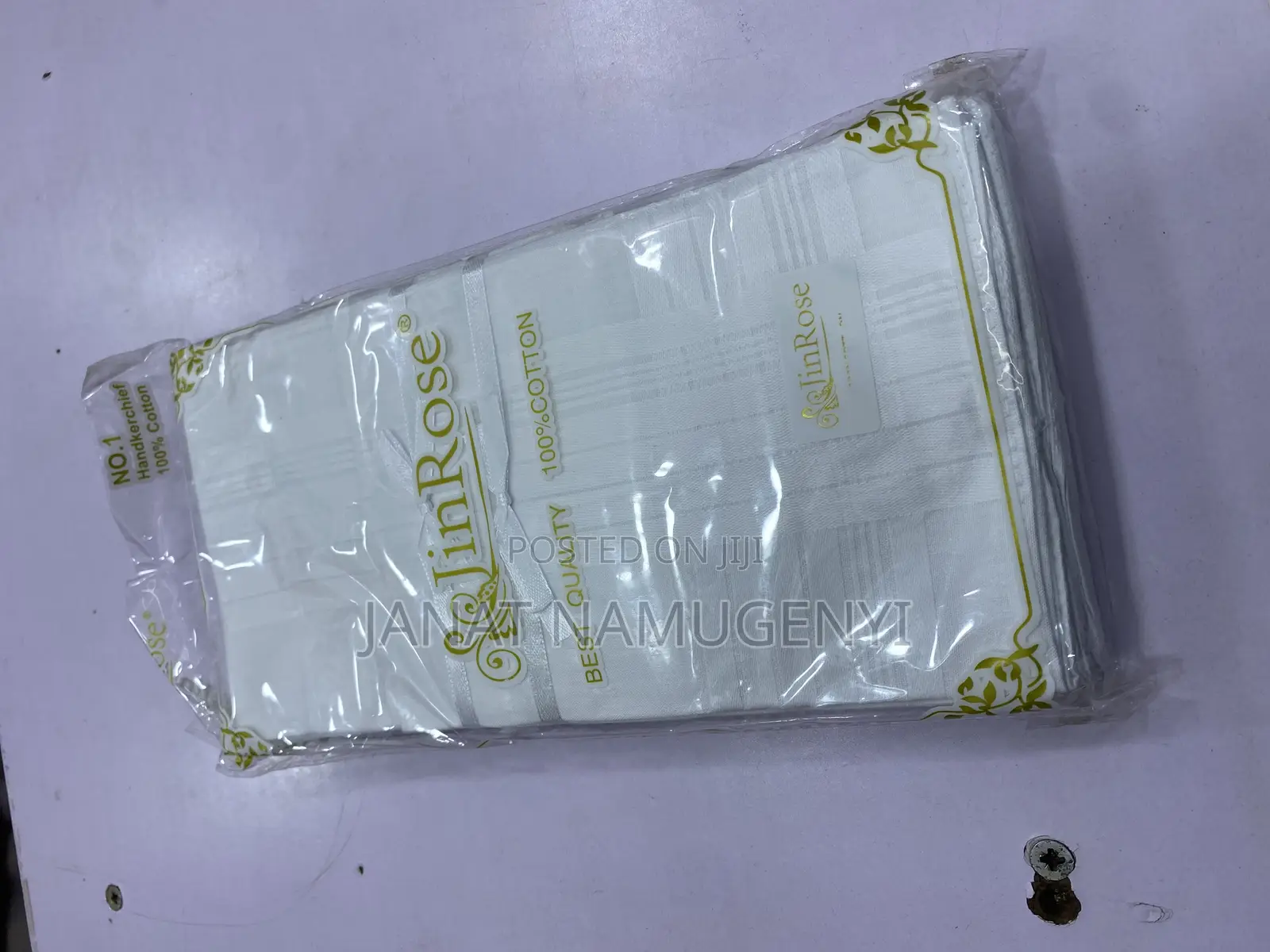 Plain White 12 Piece Handkerchiefs