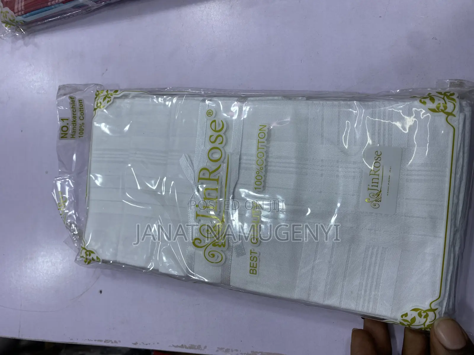 Plain White 12 Piece Handkerchiefs