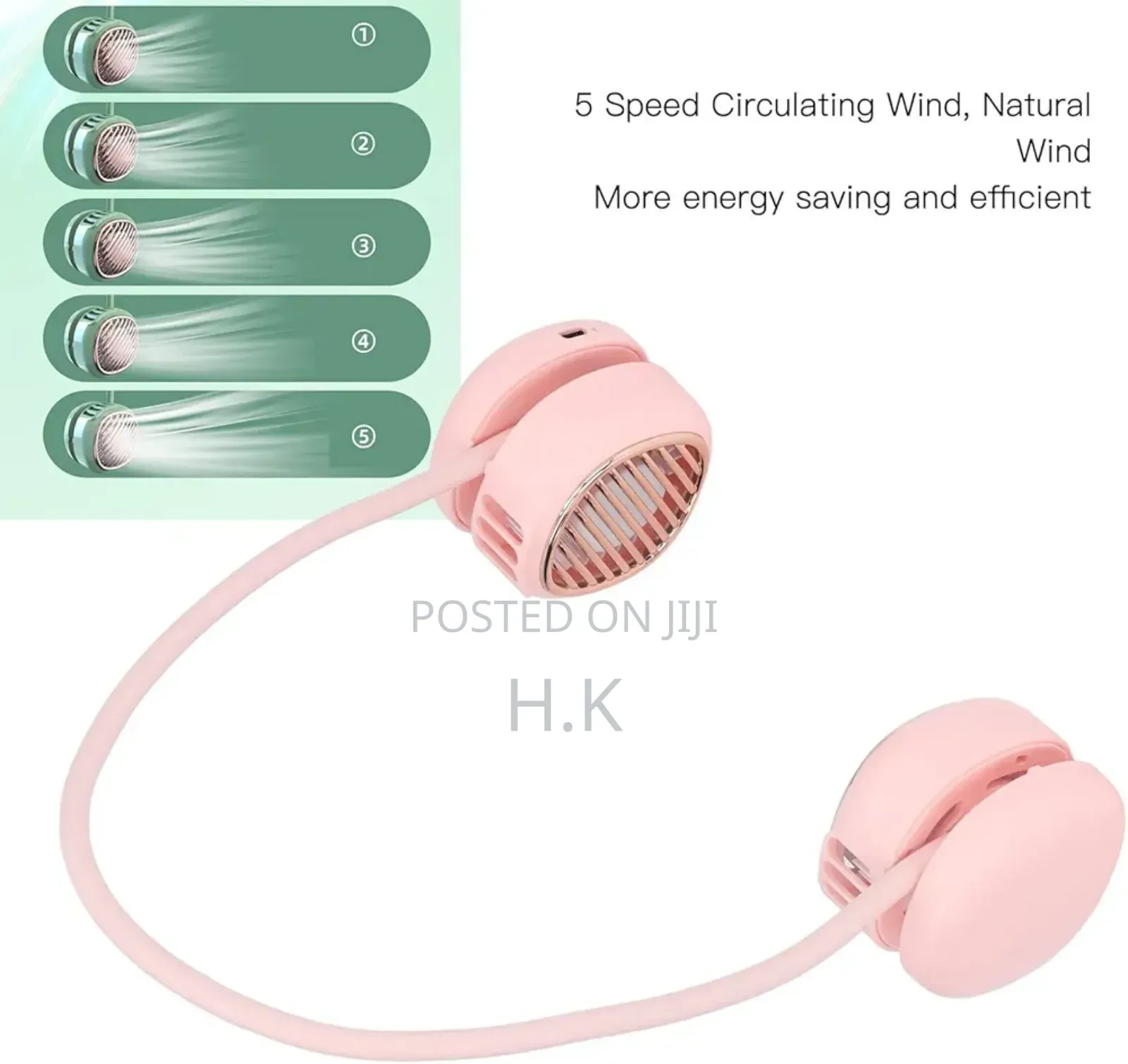 Portable, Wearable Neck Fan.