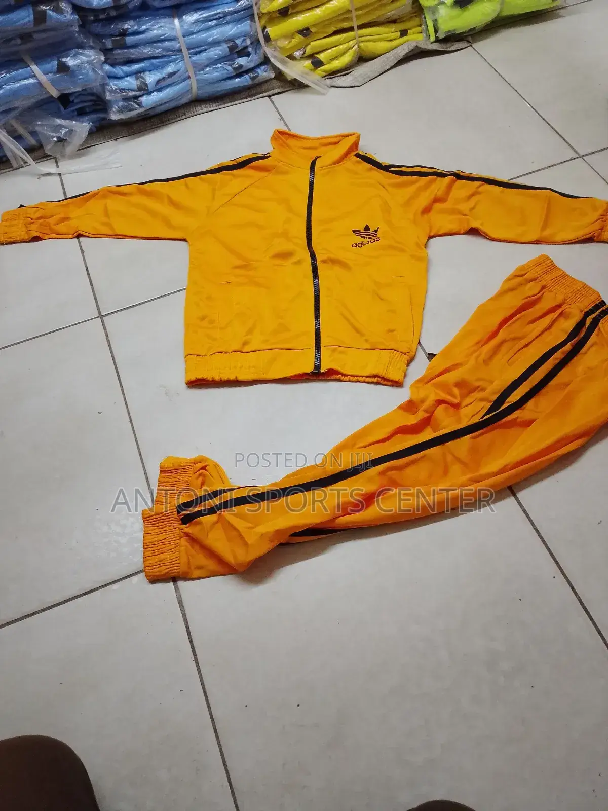 Yellow Track Suit Adidas Material