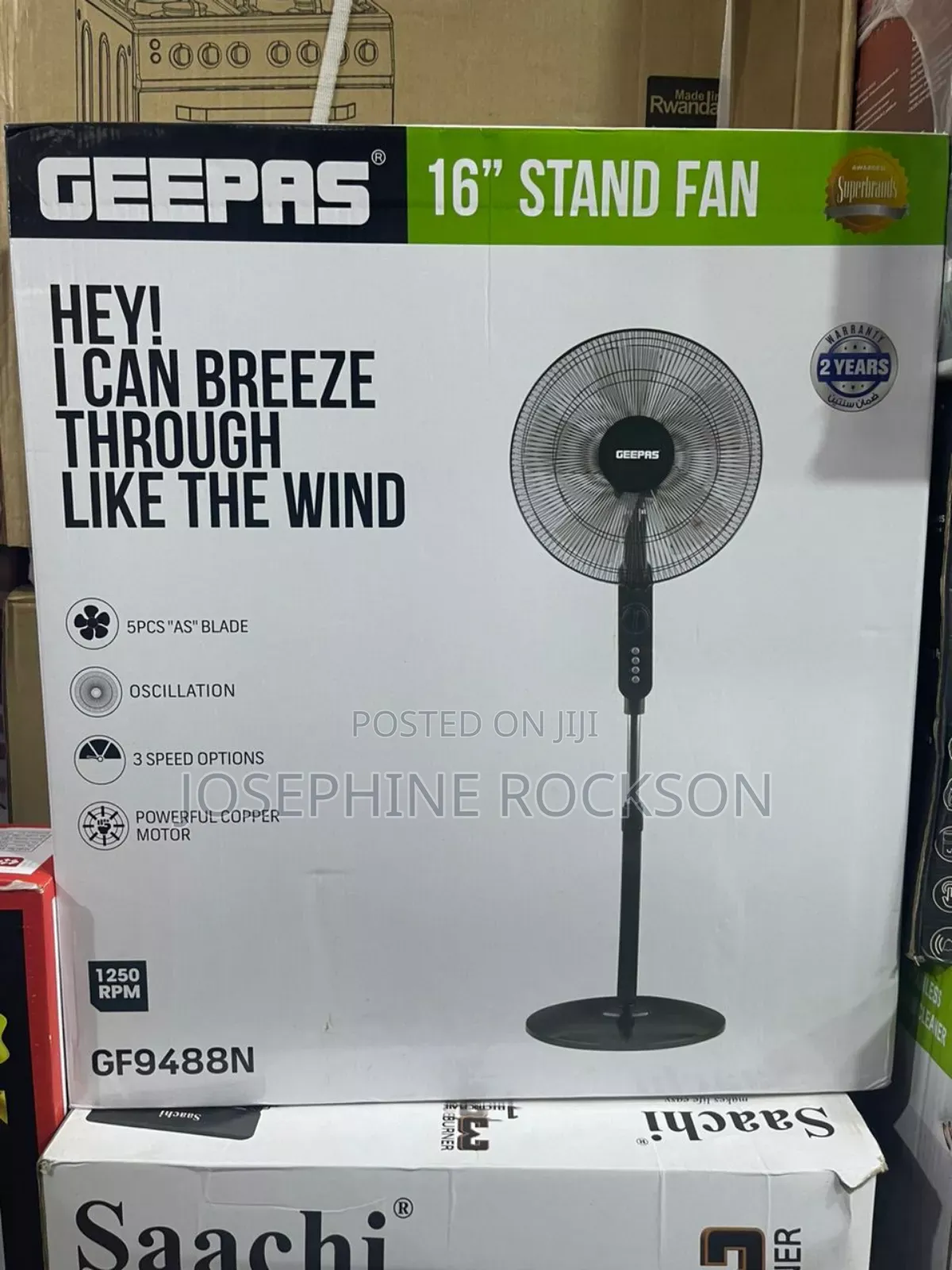 Geepas Very Strong and Durable Stand Fan