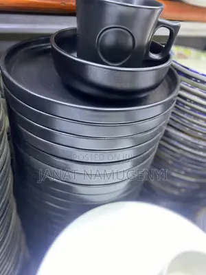 12 Piece Black Dinner Plates
