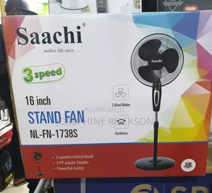 16 Inch Saachi Stand Fan / Saachi Black Stand Fan