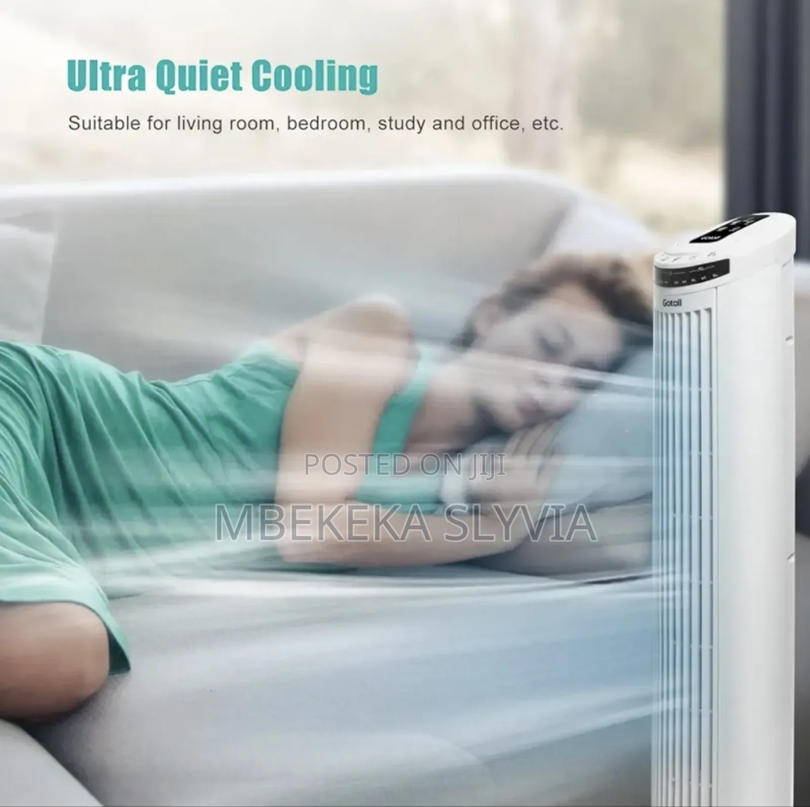 Smile Tower Fan Adjustable Fan With Remote