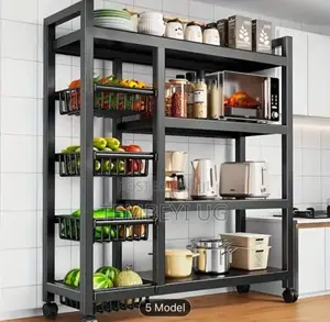 Cloyster Kitchen Rack Organizer, Wheeled Waterproof Shelf