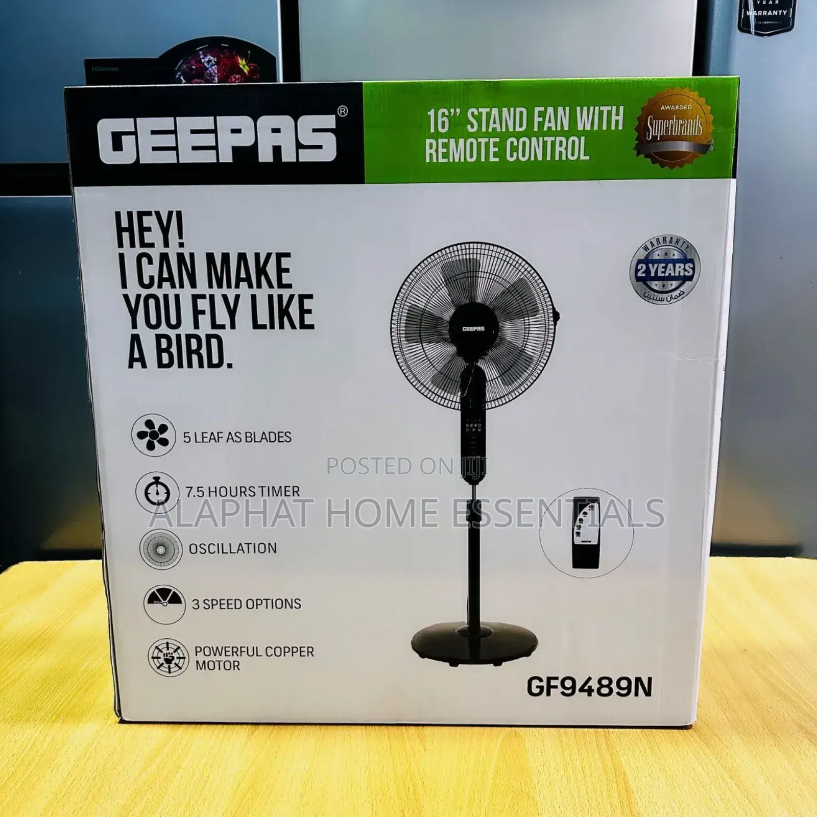 Geepas 16” Stand Fan With Remote