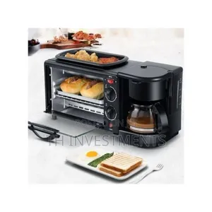 3 In1 Home Breakfast Machine Coffee Maker Frying Pan Bread