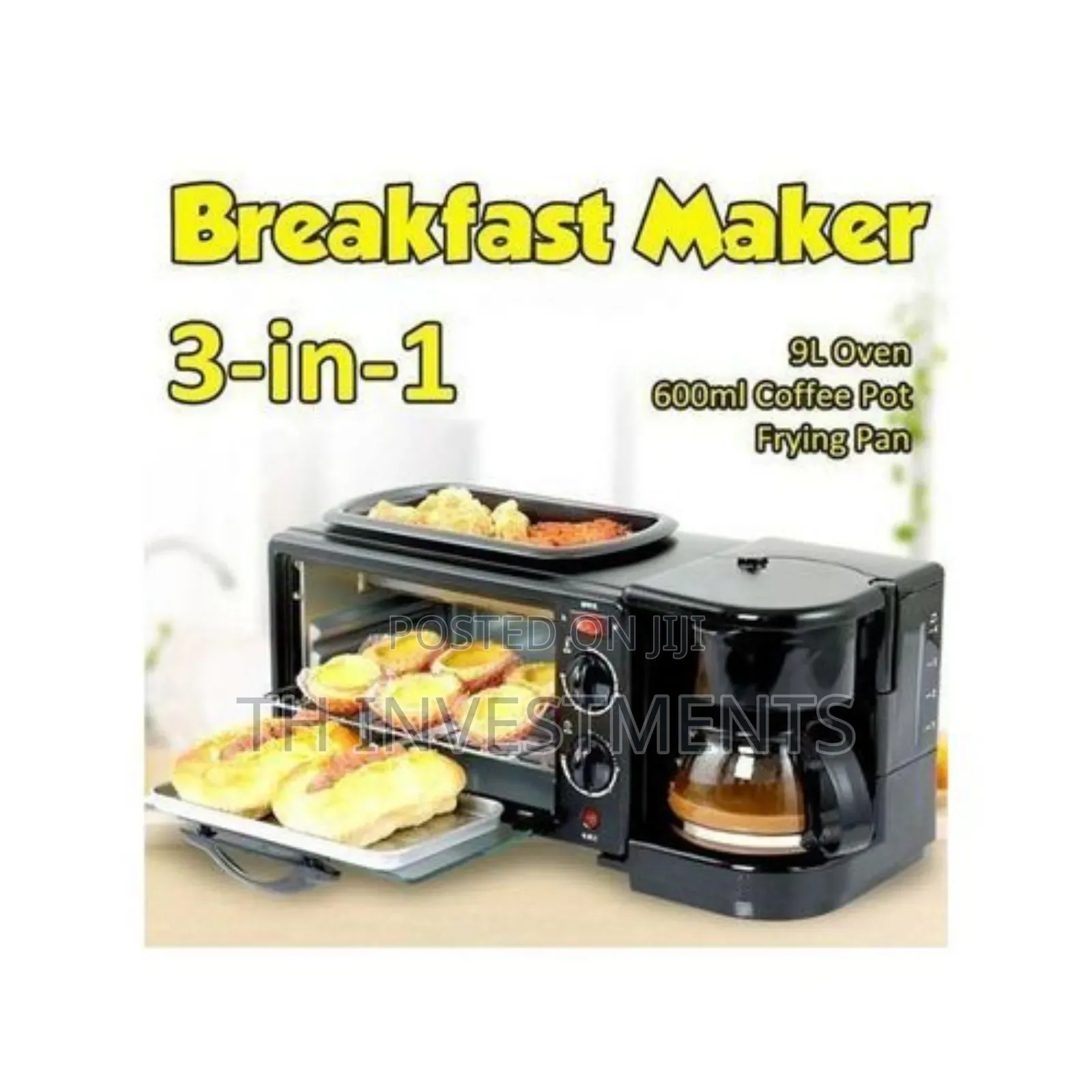 3 In1 Home Breakfast Machine Coffee Maker Frying Pan Bread