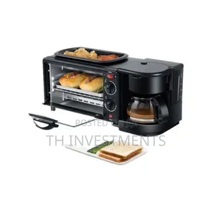 3 In1 Home Breakfast Machine Coffee Maker Frying Pan Bread
