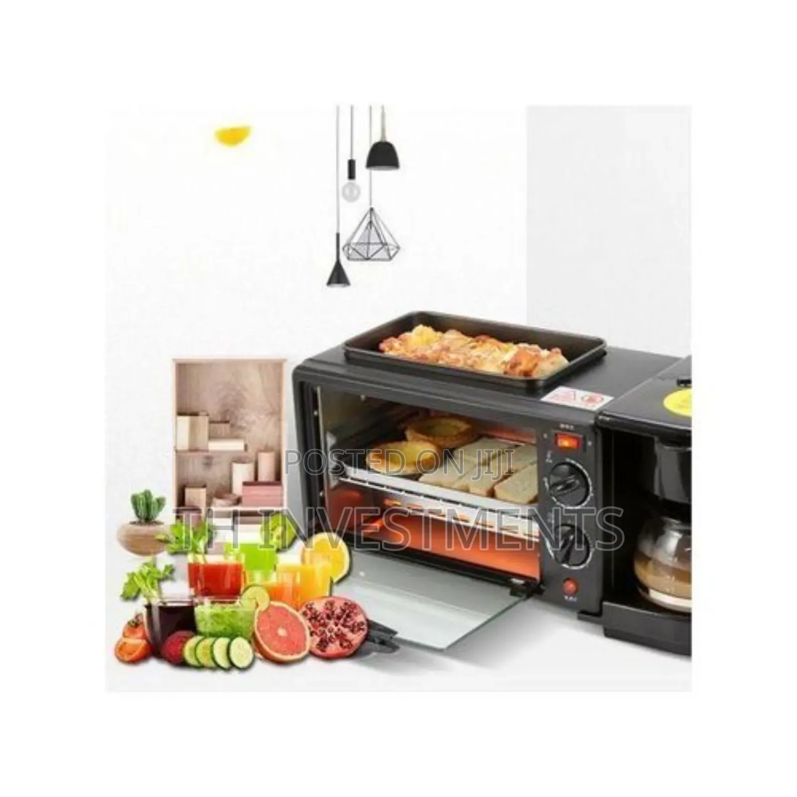 3 In1 Home Breakfast Machine Coffee Maker Frying Pan Bread