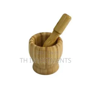 Set of Bamboo Chopboard, Mortar Pestle, Cooking Spoons 