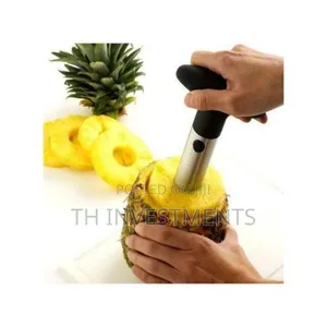 Stainless Steel Pineapple Peeler Cutter - Silver, Black 