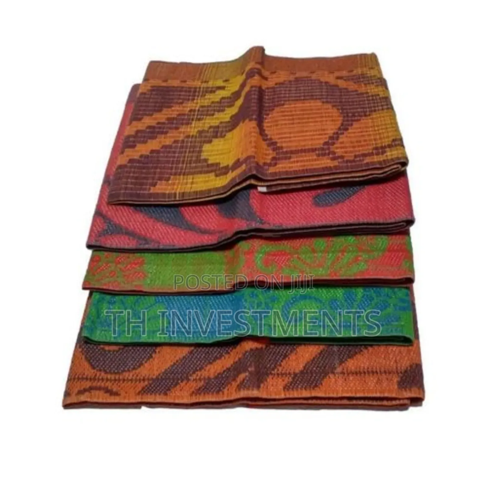 Foldable Plastic Chatai Mat Rectangular Floor Sitting Mat.