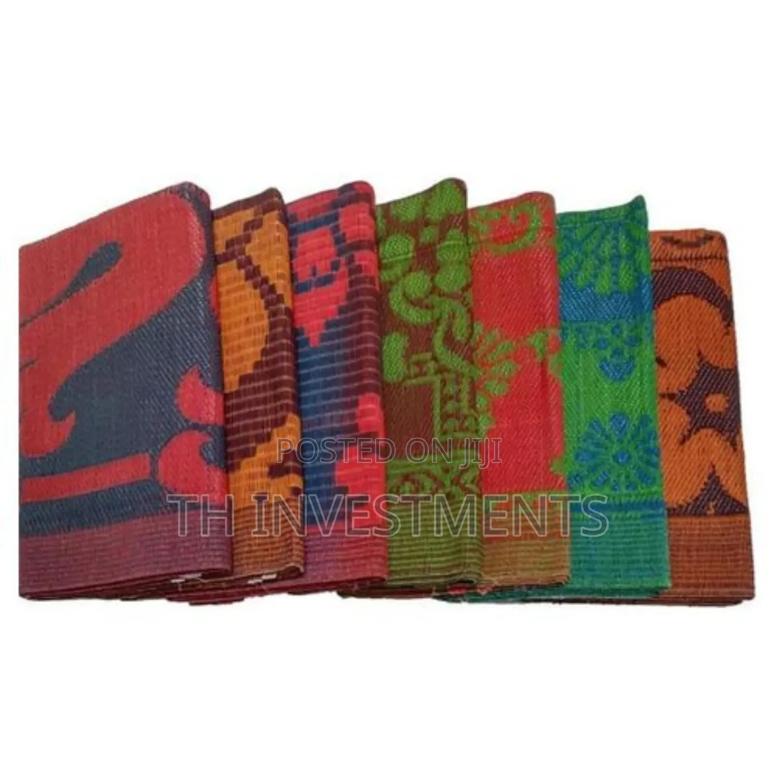 Foldable Plastic Chatai Mat Rectangular Floor Sitting Mat.