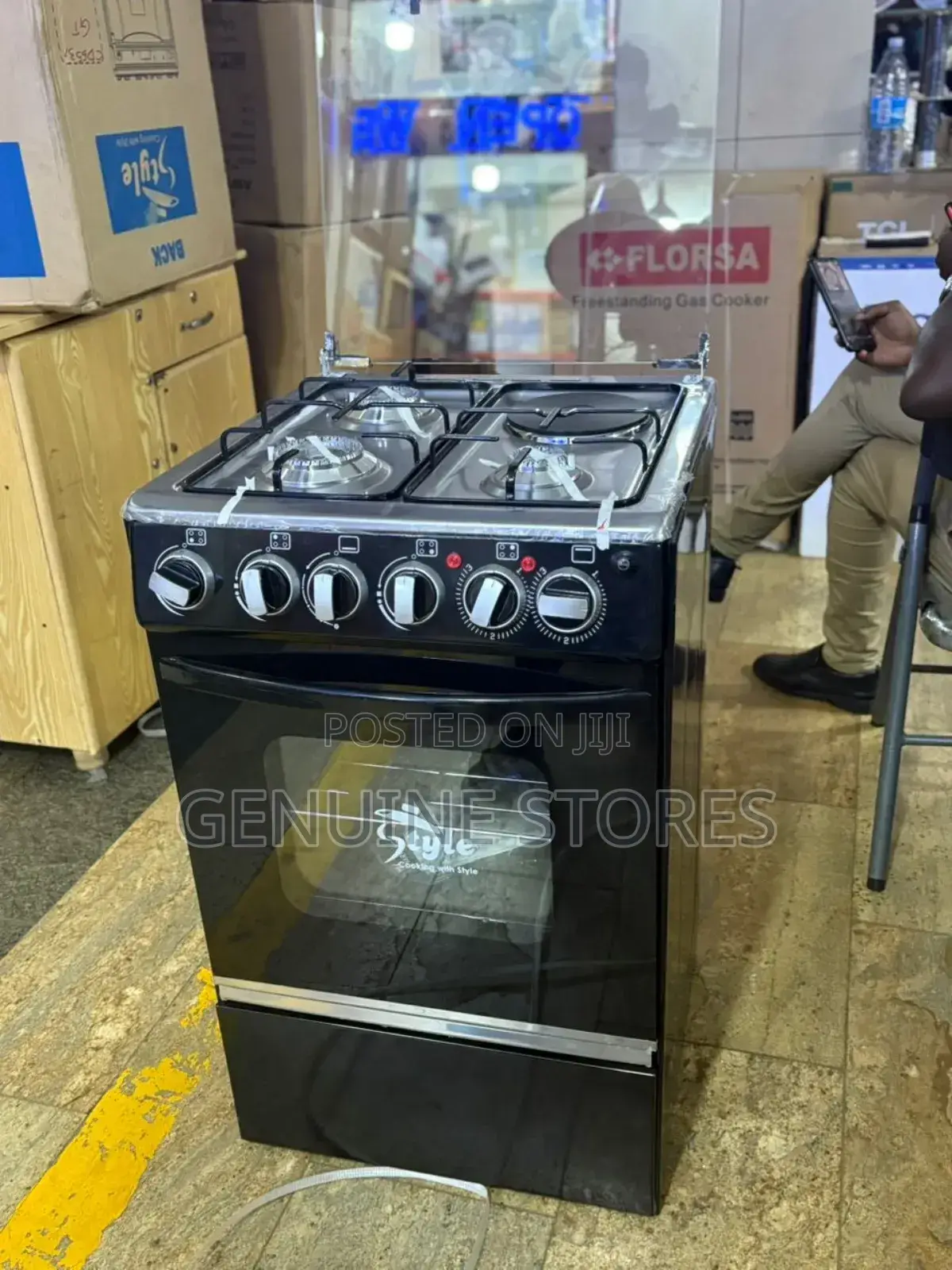 Style Black Cooker 3+1, 50 by 50cm.