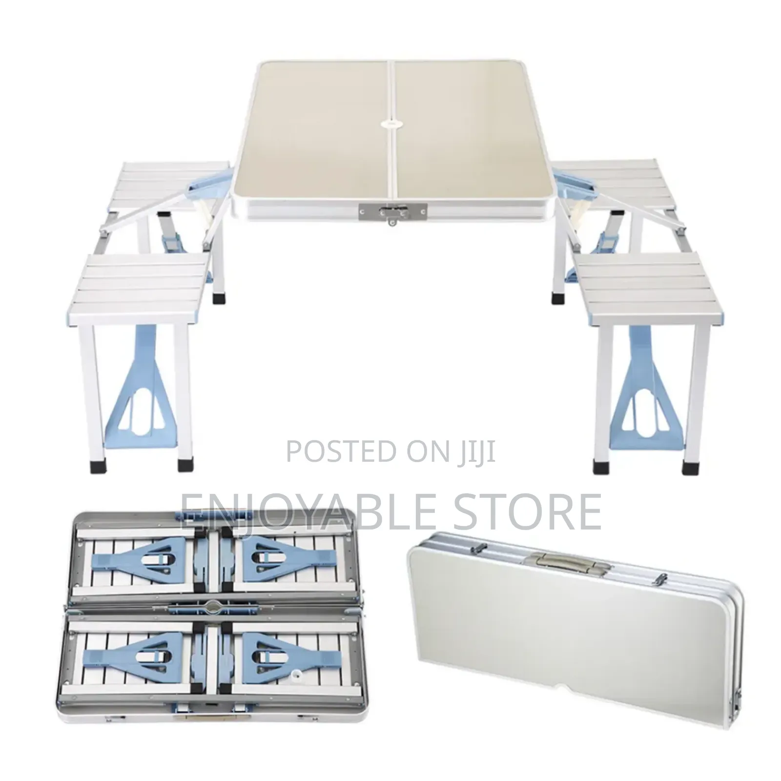 Foldable Camping Picnic Table With 4 Seats