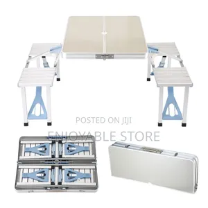 Foldable Camping Picnic Table With 4 Seats