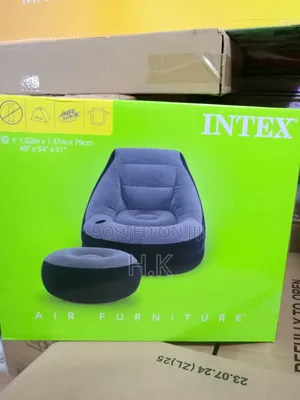 Intex Inflatable Ultra Lounge Chair With an Ottoman.