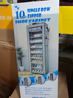 10-Layer Single-Row Zipper Shoe Cabinet